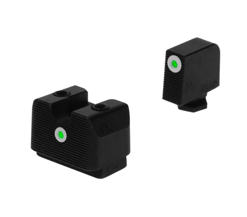 Rival Arms RA4B231G In-Line MOS Night Sights for G17/G19  Green Tritium White Outline Front Sight-Green Tritium White Outline Rear Sight