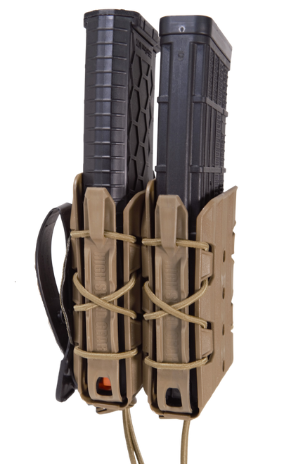 High Speed Gear 162R01CB X2R Taco V2 Mag Pouch Double, Coyote Brown Polymer, Belt Clip/MOLLE U-Mount, Compatible w/ AR/AK Rifle Mags