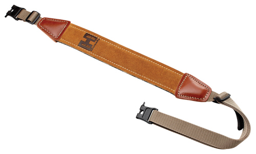 Hornady 99107 Universal Sling made of Brown Leather with Nylon Straps & Swivels for Rifles