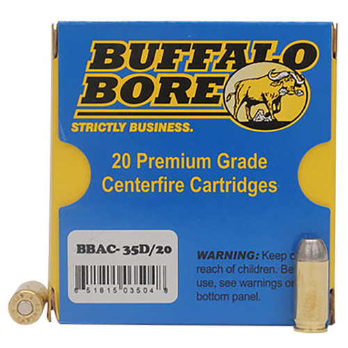 Buffalo Bore Ammunition 35D20 Personal Defense Strictly Business 460Rowland 255gr Hard Cast Flat Nose 20 Per Box/12 Case