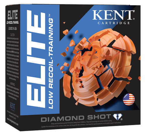Kent Cartridge E12L248 Elite Low Recoil-Training 12Gauge 2.75" 7/8oz 8Shot 25 Per Box/10 Case