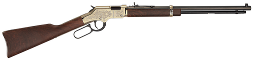 Henry H004D4 Golden Boy Deluxe 4th Edition 22 Short, 22 Long or 22 LR, 16 LR/21 Short Capacity, 20" Blued Octagon Barrel, Engraved Brasslite Rec, American Walnut Stock, Ad. Buckhorn Sights