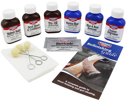 Birchwood Casey 20001 Deluxe Perma Blue & Tru-Oil Gun Stock Finishing Kit