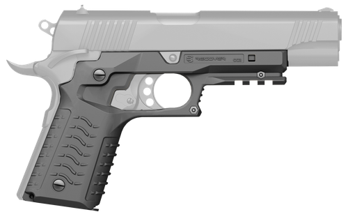 Recover Tactical CC3H04 Grip & Rail System  Gray Polymer Picatinny for Standard Frame 1911
