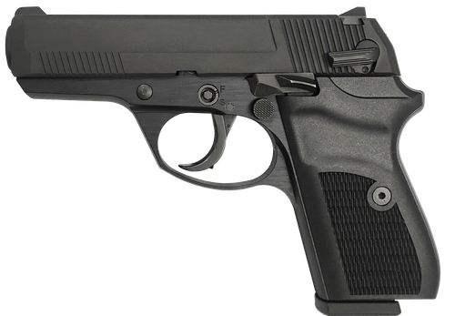 Rock Island 56798 LI380  Compact 380 ACP 8+1, 3.55" Black Steel Barrel, Black Parkerized Serrated Slide, Black Parkerized Steel Frame w/Beavertail, Black Polymer Grip