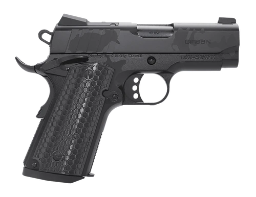 Girsan 391150 MC1911 SC Influencer Sub-Compact 9mm Luger 7+1 3 3.40" Black Steel Barrel, Black Camo Optic Ready/Serrated Steel Slide & Frame w/Picatinny Rail & Beavertail, Black Polymer Grip