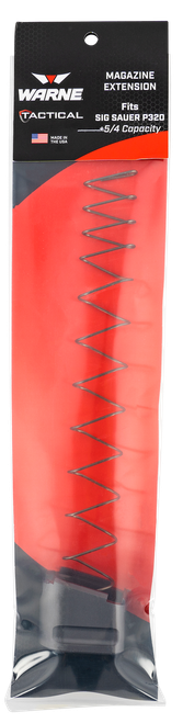 Warne MESIG54GR Magazine Extension  made of 6061-T6 Aluminum with Hardcoat Anodized Gray Finish for Sig P320 Magazines (Adds 5rds 9mm Luger)