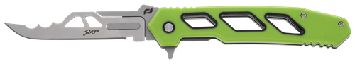 Schrade 1197646 Isolate Enrage 8 3" Scalpel Plain Satin 420A Steel Blade, Green Non-Slip Carbon Fiber Handle, Includes Blade Removal Tool/Case/Sheath/
