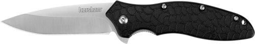 Kershaw 1830 OSO Sweet  3" Flipper Drop Point Plain Satin 8Cr13MoV SS Blade, Black GFN Handle, Includes Pocket Clip