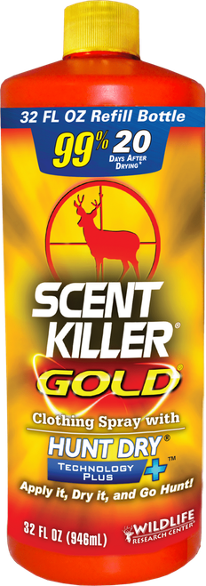 Wildlife Research 1261 Scent Killer Gold Spray Refill Odorless Scent 32 oz Bottle