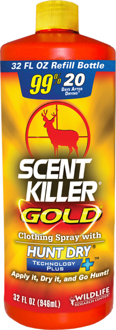 Wildlife Research 1261 Scent Killer Gold Spray Refill Odorless Scent 32 oz Bottle