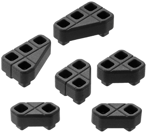 Magpul MAG1366BLK DAKA Block Kit Angled, Includes 45 Degree Blocks (2), 45/90 Degree Blocks (2) & 30/60 Degree Blocks (2), Black Polypropylene, Fits Magpul DAKA Cases/Organizer Systems
