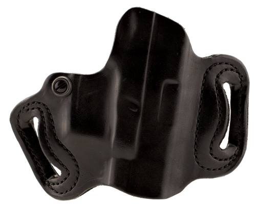 DeSantis Gunhide 086BAE1Z0 Mini Slide  OWB Black Leather Belt Slide Compatible w/Most Glock Belt 1.75" Wide Right Hand