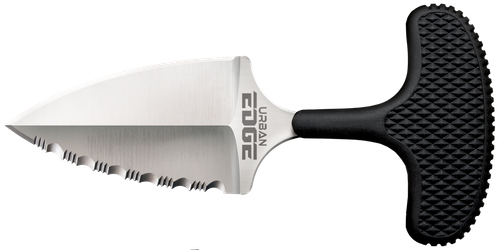 Cold Steel CS43XLS Urban Edge  2.50" Fixed Part Serrated Stone Washed Japanese AUS-8A SS Blade/Black Textured Kray-Ex Handle