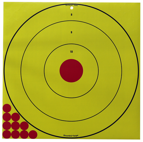 Birchwood Casey LRBET5PK Shoot-N-C Reactive Target Self-Adhesive Paper Red/Yellow 17.75" Bullseye 5 Pack