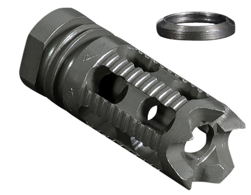 Yankee Hill 285M1 Phantom Comp/Brake with Aggressive End, 1/2"-28 tpi Threads 2.25" OAL for 5.56mm