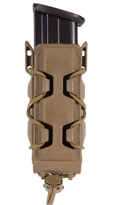 High Speed Gear 16PT01CB TACO V2 Mag Pouch Single, Coyote Brown Polymer, Belt Clip/MOLLE U-Mount, Compatible w/ Pistol Mags