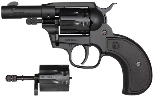 Diamondback DB0600A001 Sidekick  22 LR/22 Mag 9 Shot 3" Black Cerakote Steel Barrel & Cylinder, Zinc Alloy Frame, Black Birdshead Polymer Grip, Hammer Safety, Exposed Hammer