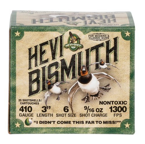 HEVI-Shot HS19006 HEVI-Bismuth  410Gauge 3" 9/16oz Bismuth 6Shot 25 Per Box/10 Case