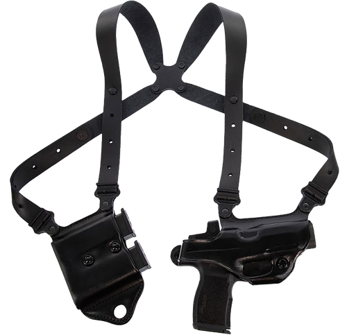 Galco MCII894RB Miami Classic II Shoulder System Shoulder Fits Chest Up To 56"/Sig P365 X Macro Black Steerhide  Right Hand