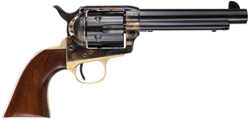 Taylors & Company 550847 Ranch Hand Uberti 45 Colt (Long Colt) 6 Shot 5.50" Blued Round Barrel, Cylinder, Color Case Hardened Steel Frame, Walnut Navy Style Grip, Exposed Hammer