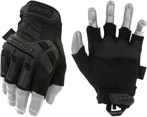 Mechanix Wear MFL55011 M-Pact Covert Black Fingerless Synthetic Leather XL TPR Closure