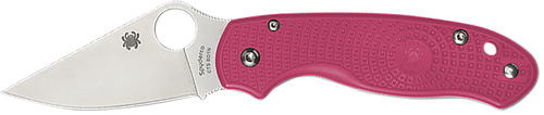 Spyderco C223PN Para 3 Lightweight Breast Cancer EDC 2.93" Folding Plain Satin CTS BD1N SS Blade, Pink Textured FRN Handle