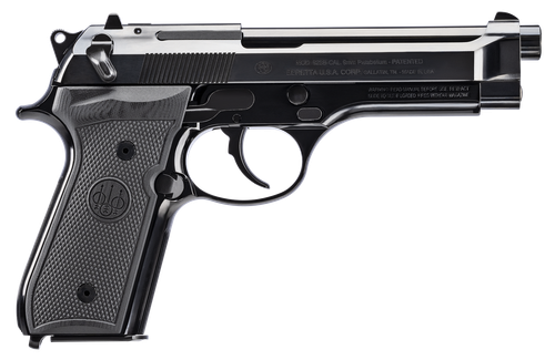 Beretta USA J92SB15 92SB Repro 50th Anniversary 9mm Luger 15+1 4.90" Blued Barrel, Polished Blued Engraved/Serrated Slide, Polished Anodized Aluminum Frame w/Beavertail, Black G10 Grip