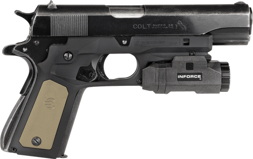 Recover Tactical CC3P0102 Frame Grip  Black Polymer Frame with Interchangeable Black & Tan Panels for Standard Frame 1911