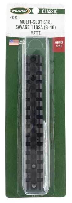 Weaver Mounts 48343 Multi-Slot Base 618 Black Savage 110 Short Action