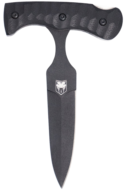 CobraTec Knives FG10PD Folding Push Dagger  2.88" Folding Dagger Plain Black D2 Steel Blade, 4.06" Black Textured G10 Scales Handle