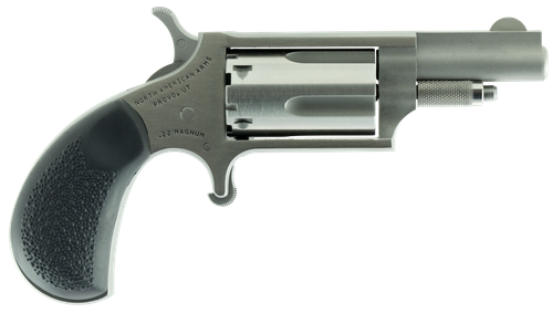 North American Arms 22MGRC Mini-Revolver  Sports South Exclusive 22 WMR 5 Shot 1.63" Stainless Steel Barrel, Frame & Cylinder, Black Rubber Grip, Exposed Hammer