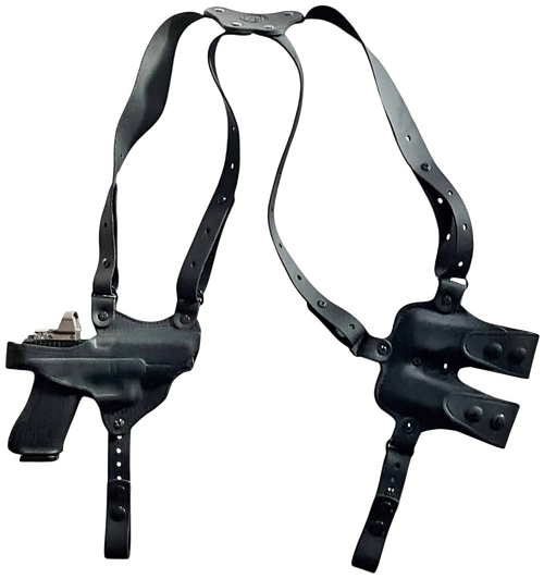 1791 Gunleather NSS1SBLHR  Optic Ready Shoulder Horizontal Black Fits 1911 Right Hand