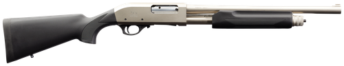 Charles Daly 930228 301 Tactical 12 Gauge Pump 3" 5+1 18.50" Nickel Vent Rib Barrel, Nickel Aluminum Receiver, Black Fixed Synthetic w/Pistol Grip Stock,