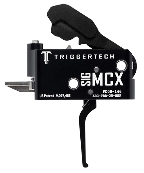 TriggerTech ARCTBB25NNF Adaptable  Two-Stage Flat Trigger with 2.50-5 lbs Draw Weight & Black PVD Finish for Sig MCX