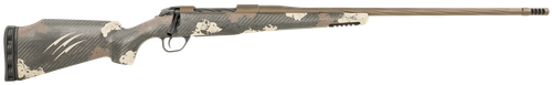 Fierce Firearms FRG7PRC24MM Twisted Rage  Full Size 7mm Rem 3+1 24" Midnight Bronze Cerakote Fluted Threaded Barrel & Receiver, Trophy Camo C3 Carbon Rage w/Pic Rail Carbon Fiber Stock