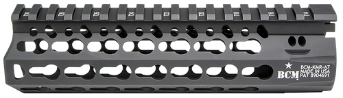 BCM KMRA7556BK KMR Alpha Handguard 7" Keymod Style Made of Aluminum with Black Anodized Finish for AR-15