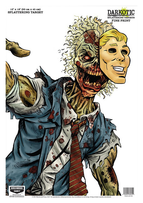 Birchwood Casey 35645 Darkotic Fine Print Zombie Lawyer Paper Hanging Universal 12" x 18" Multi-Color Impact Enhancement Splatter 8 Per Pkg