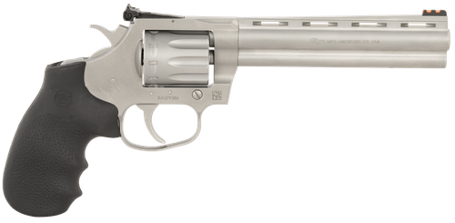 Colt Mfg KCOBRA22SM6RFO King Cobra Target 22 LR 6 Shot 6" Matte Stainless Steel Vent Rib Barrel, Matte Stainless Stainless Steel Frame & Cylinder, Black Hogue Overmolded Grip, Exposed Hammer