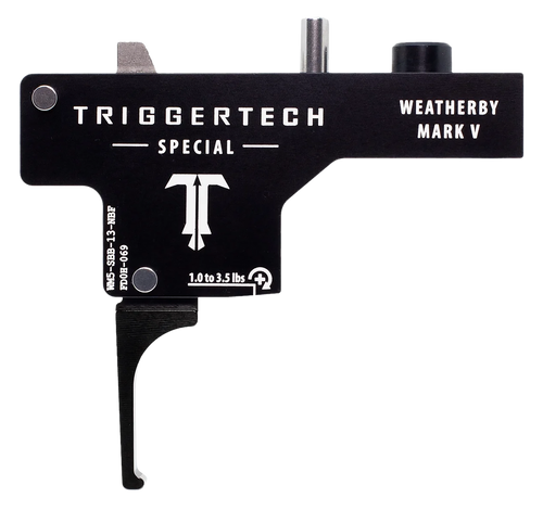 TriggerTech WM5SBB13NBF Special  Single-Stage Flat Trigger with 1-3.50 lbs Draw Weight & Black PVD Finish for Weatherby Mark V