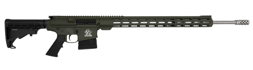 Great Lakes Firearms GL10243SSODG GLFA  243 Win 5+1 24" Stainless Threaded Barrel, OD Green Cerakote Picatinny Rail Aluminum Receiver, Adjustable Black Synthetic Stock, Mil-spec Polymer Grip
