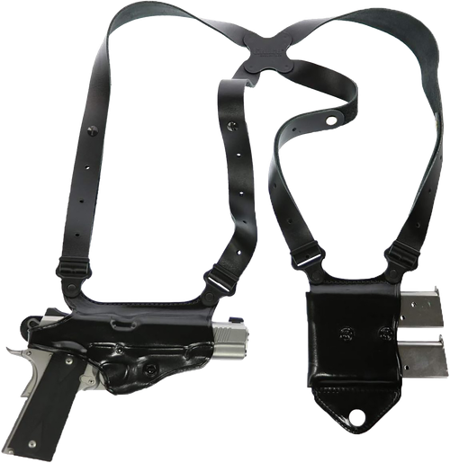 Galco MCII870B Miami Classic II Shoulder System Black Full Grain Leather