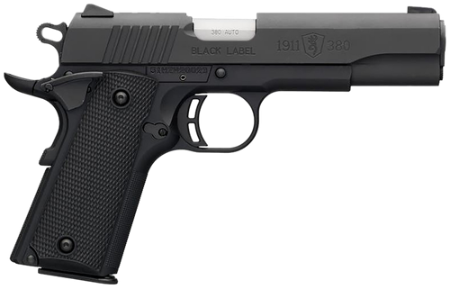 Browning 051904492 1911 Black Label Full Size Frame 380 ACP 8+1 4.25" Matte Stainless Steel Barrel, Serrated Steel Slide, Matte Black Polymer Frame w/Beavertail, Black Polymer Grip, Right Hand