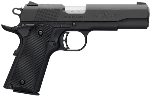 Browning 051904492 1911 Black Label Full Size Frame 380 ACP 8+1 4.25" Matte Stainless Steel Barrel, Serrated Steel Slide, Matte Black Polymer Frame w/Beavertail, Black Polymer Grip, Right Hand