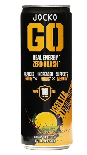 Jocko Fuel 29002 Iced Tea Lemonade Energy Drinks 12oz 12Pack
