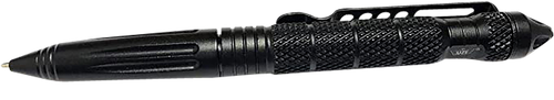 Uzi Accessories UZITACPEN2BK UZI Defender Black Aluminum Self Defense Pen Features Glass Breaker