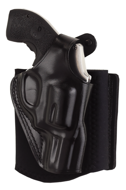 Galco AG870RB Ankle Glove  Size Fits Ankles up to 13" Black Leather Hook & Loop Fits Sig P365 Fits Sig P365XL Right Hand