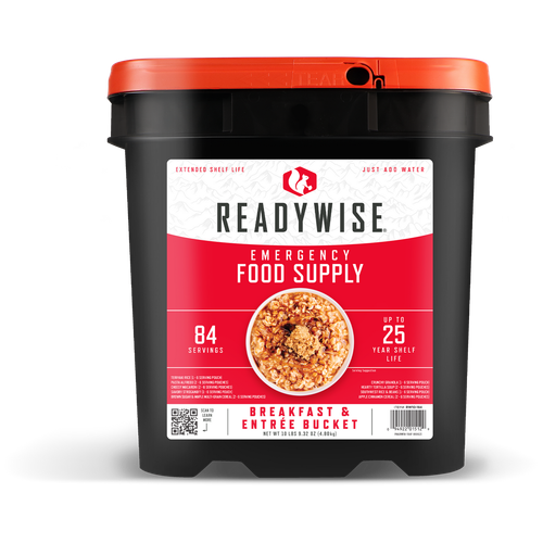 ReadyWise RW01184 Meals Ready to Eat Freeze Dried Entrees 84 Servings Per Bucket