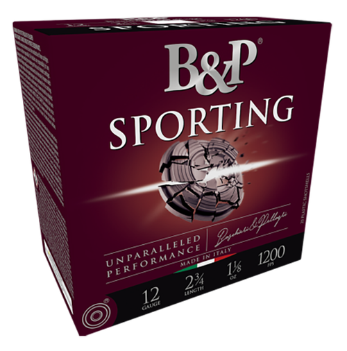 B&P 12B1SCL8 Sporting Clay  12Gauge 2.75" 1oz 8Shot 25 Per Box/10 Case