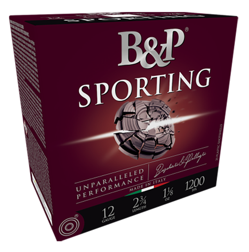 B&P 12B1SCL8 Sporting Clay  12Gauge 2.75" 1oz 8Shot 25 Per Box/10 Case